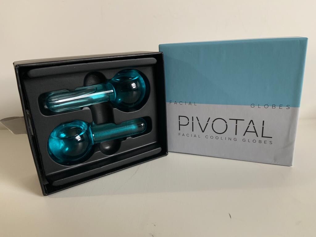 PIVOTAL ‘Facial Glass Cooling Globes’…for Puffy Facial Areas…NEW IN BOX