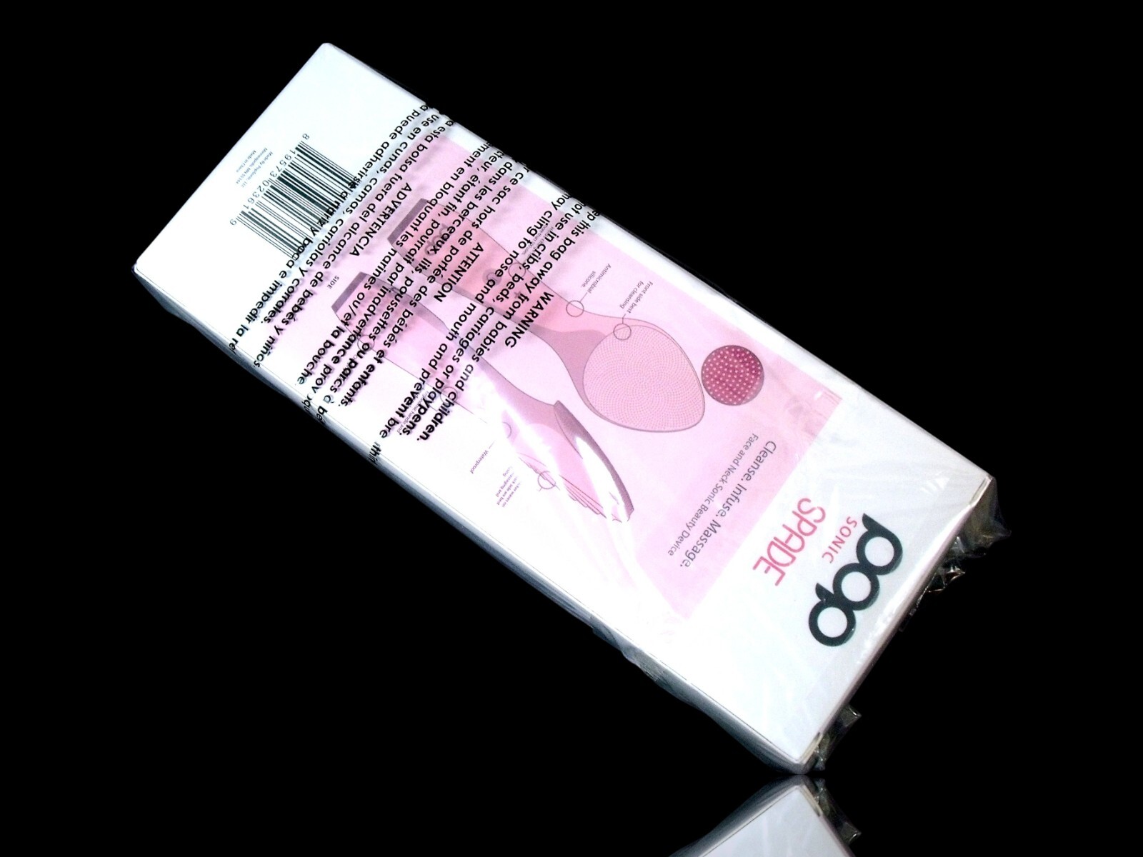Pop Sonic Spade Face & Neck Sonic Beauty Device Cleanse Infuse Massage Brand New