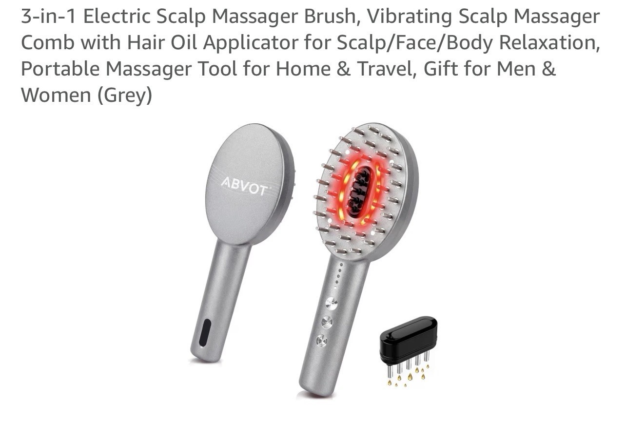 3-in-1 Electric Scalp Massager Brush, Vibrating Scalp Massager Comb..