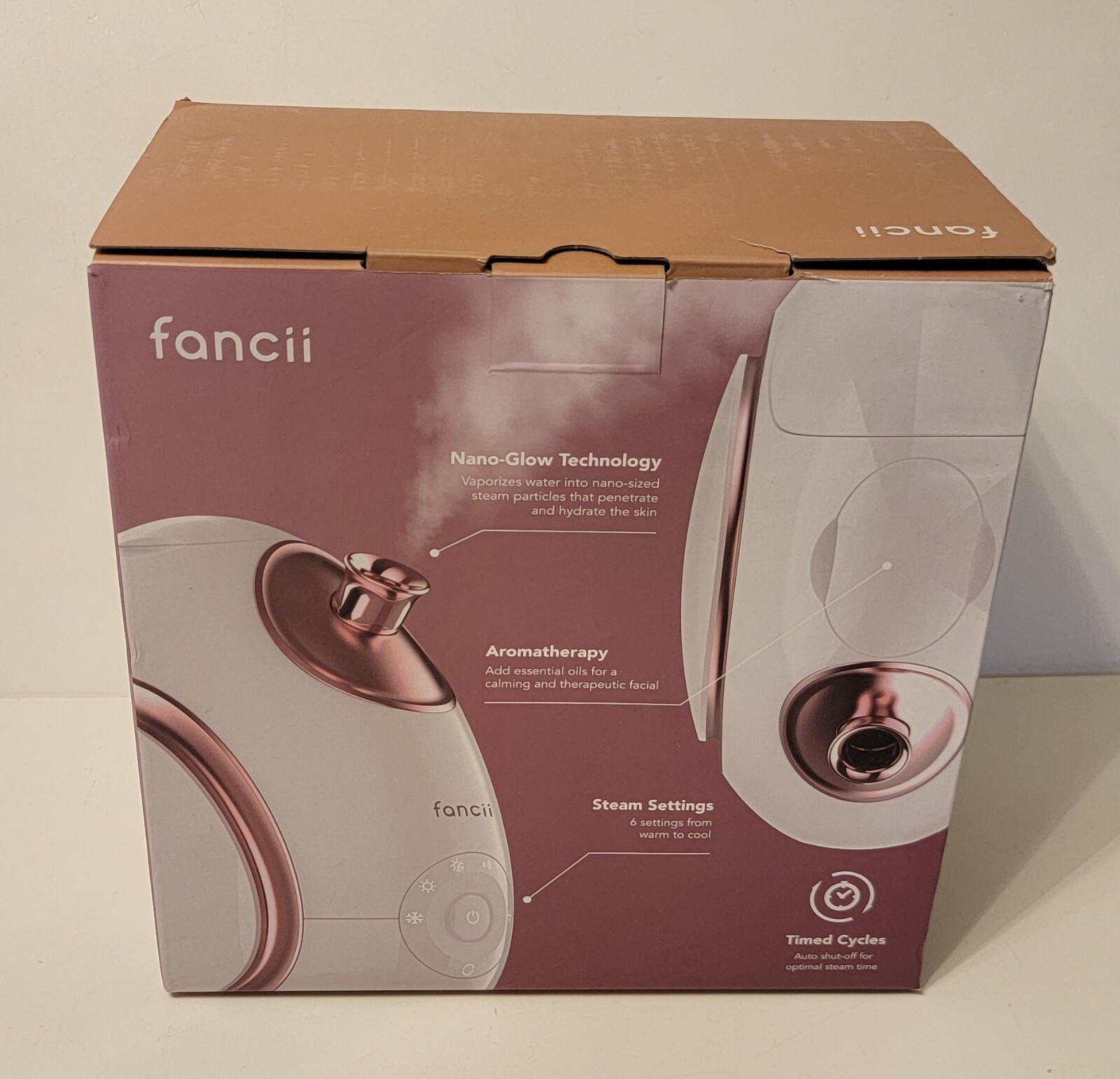 NIB Fancii Rivo Smart Aromatherapy Nano Ionic Facial Steamer Model FC-RFSRG