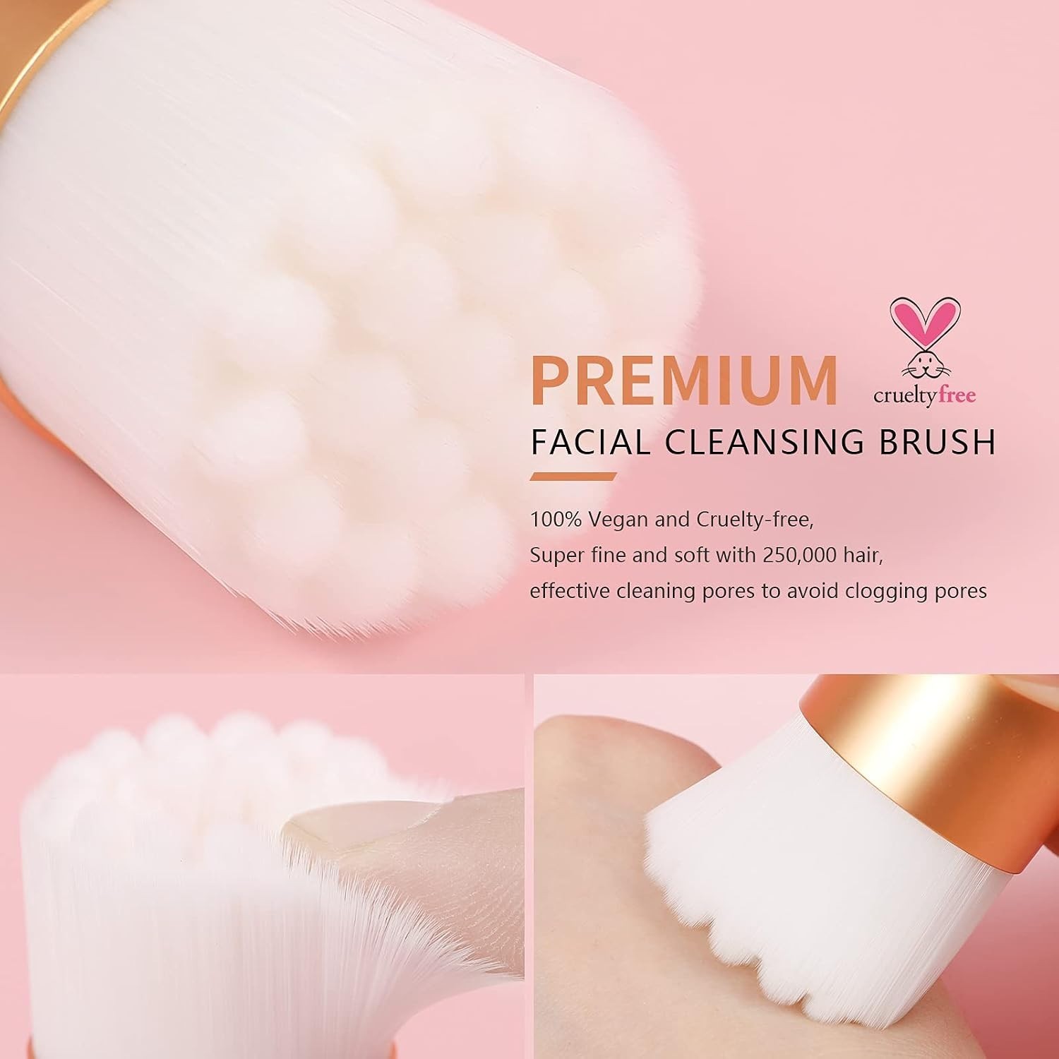 Manual Facial Cleansing Brush, 2-in-1 Skin Care face Brush Dual End Facial Ma…