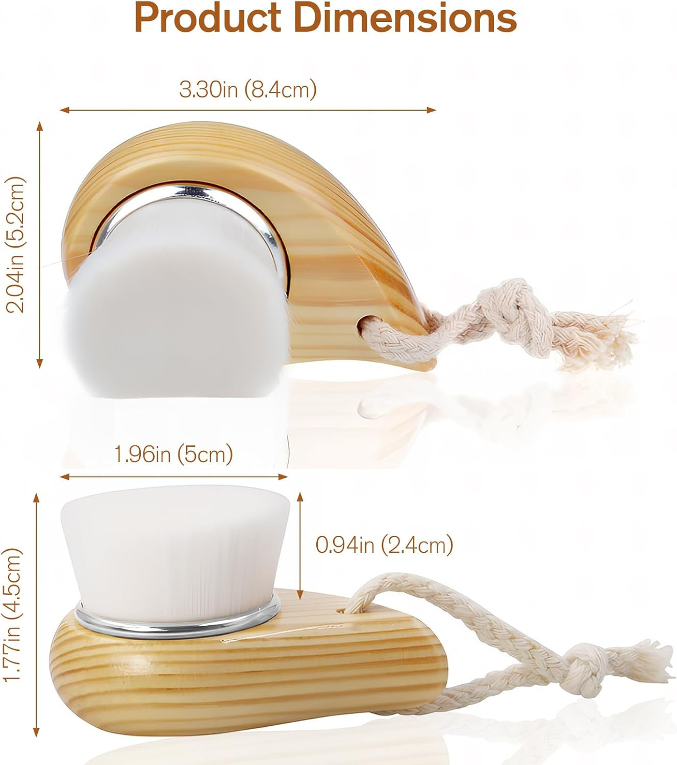 Soft Bristle Facial Cleansing Brush for Deep Pore Cleaning, Travel-Friendly Face