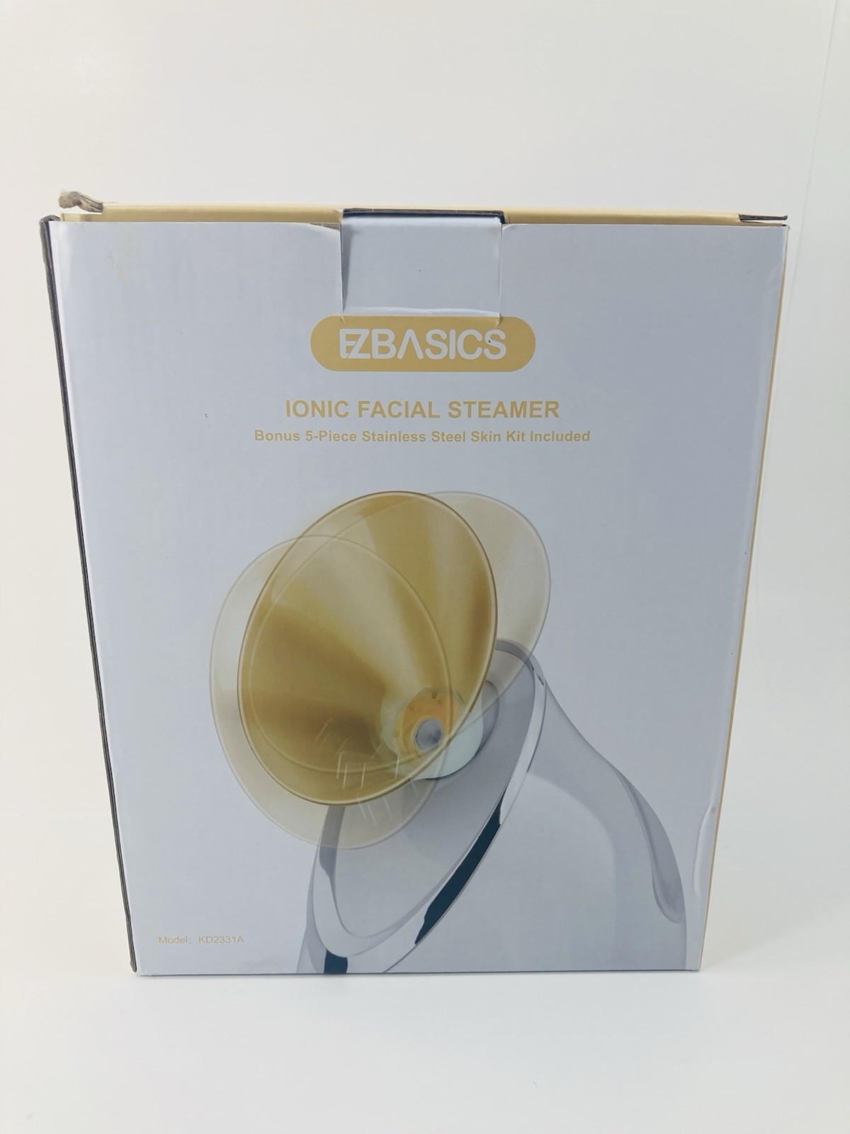 EZBASICS Ionic Facial Steamer Warm Mist Face Sauna w/ 5pc Stainless Steel Kit