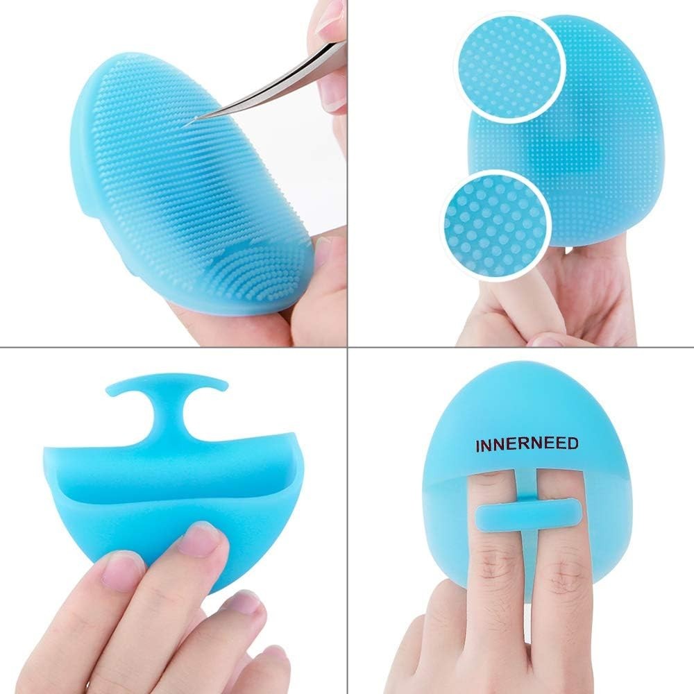 Dual-Sided Silicone Face Cleansing Brush – Soft, Exfoliating Pads for All Skin