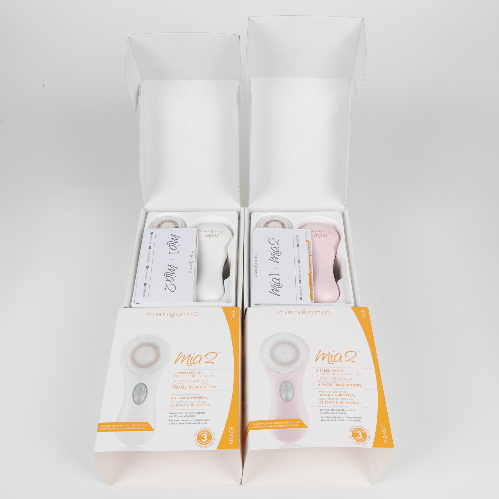 NEWE 2 Speeds White Clarisonic Mia 2 Sonic Facial Skin Cleansing Brush System US