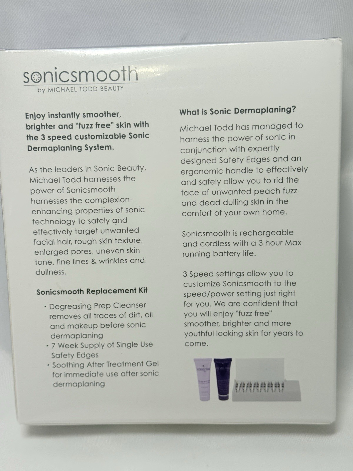 Sealed Michael Todd Beauty Replenishment Kit For True Sonic Dermaplaning System
