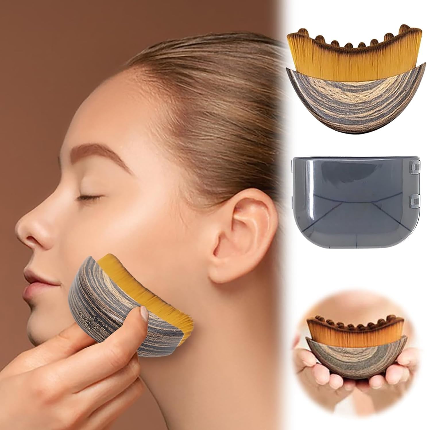 2PC Lymphatic Contour Face Brush Lymphatic Drainage Massager for Face by Glowiex