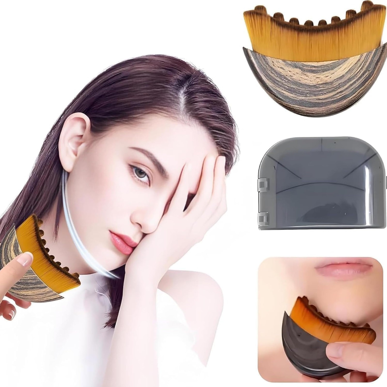 Lymphatic Drainage Face Brush for Facial Sculpting & Cleansing – Soft Brown