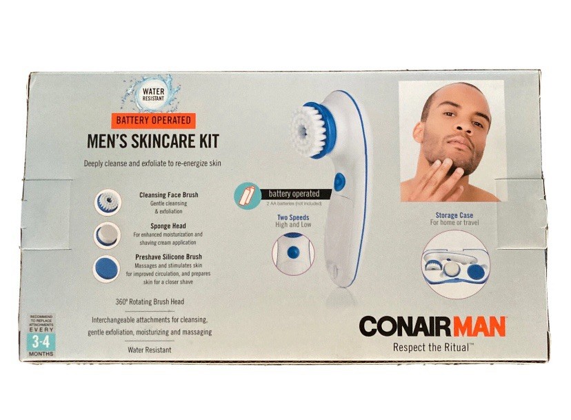 Conair Battery Operated Men’s Skincare Kit men facial skin face FAST SHIPPING