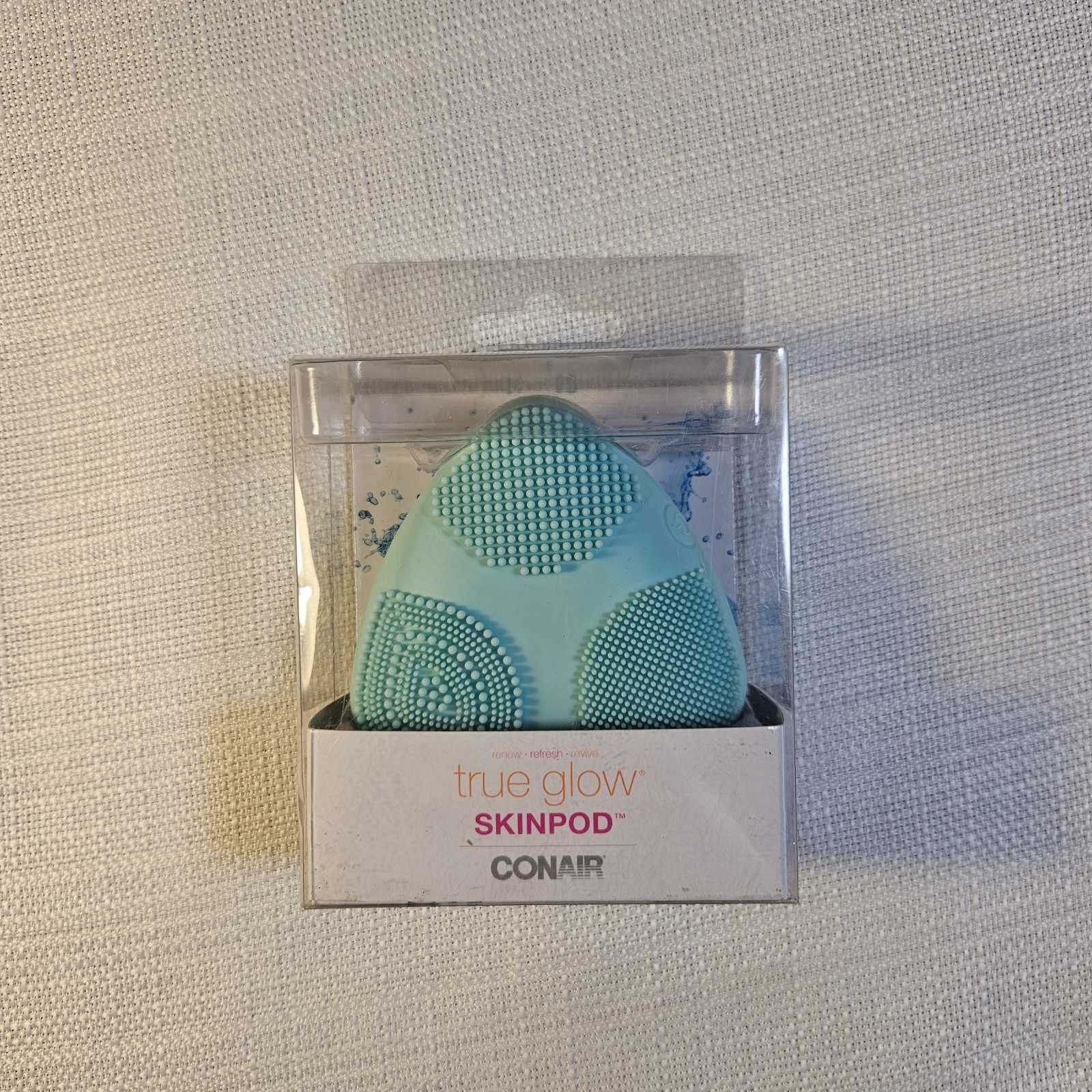 Conair True Glow Skinpod Facial Sonic Silicone Brush With Three Cleansing Zones