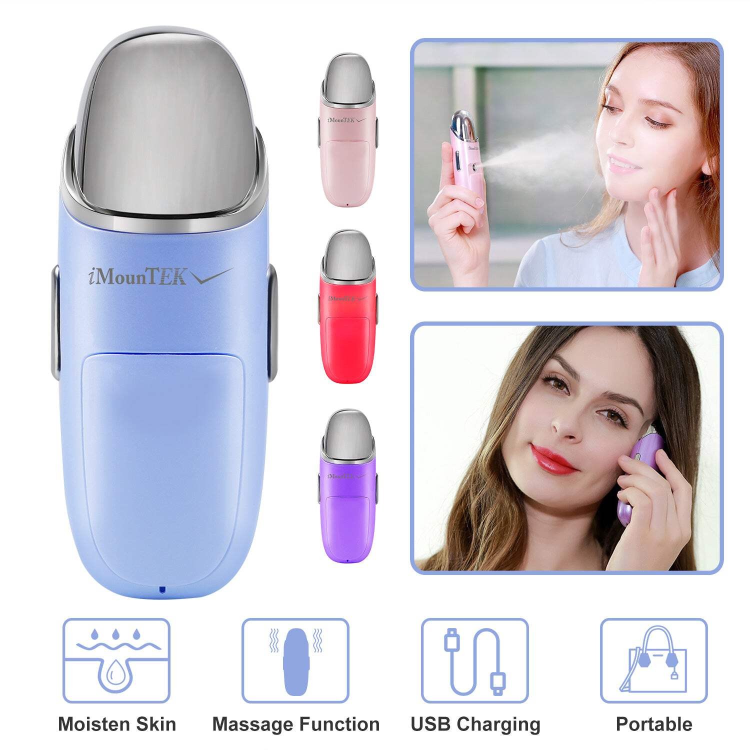 Nano Facial Mister Nano Cool Mist Facial Sprayer Portable Handy Face Steamer Moi