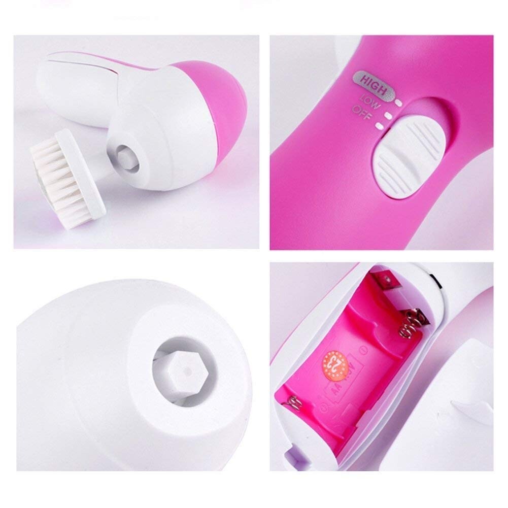 ALWAFLI 5 in 1 Face Facial Exfoliator Electric Massage Machine