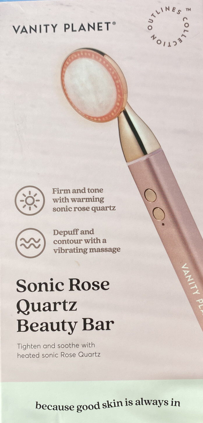 Vanity Planet Sonic Rose Quartz Beauty Bar LED Wand (VNT25024) Brand New!!