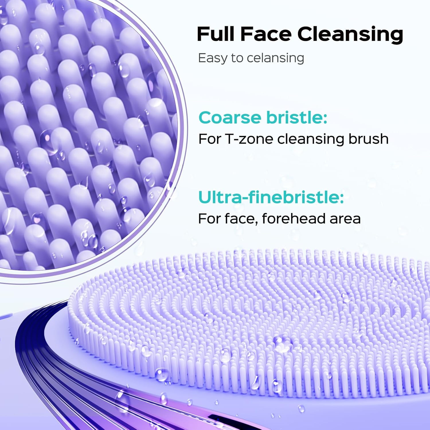 COSLUS FBS01 Facial Cleansing Brush Face Scrubber: Portable Silicone Waterproof