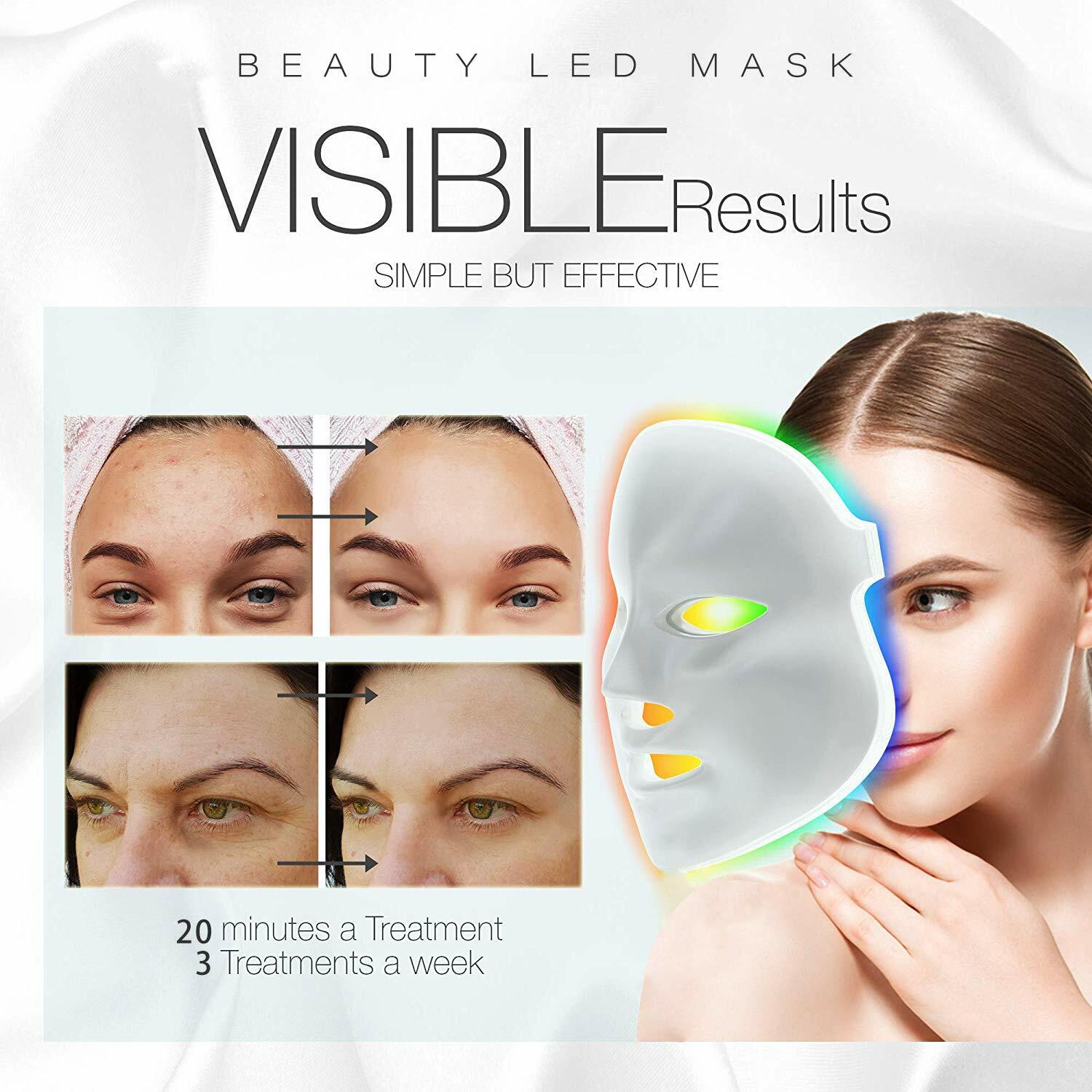 LED Face Mask Light Therapy | 7 Color DISTRESSEDBOX