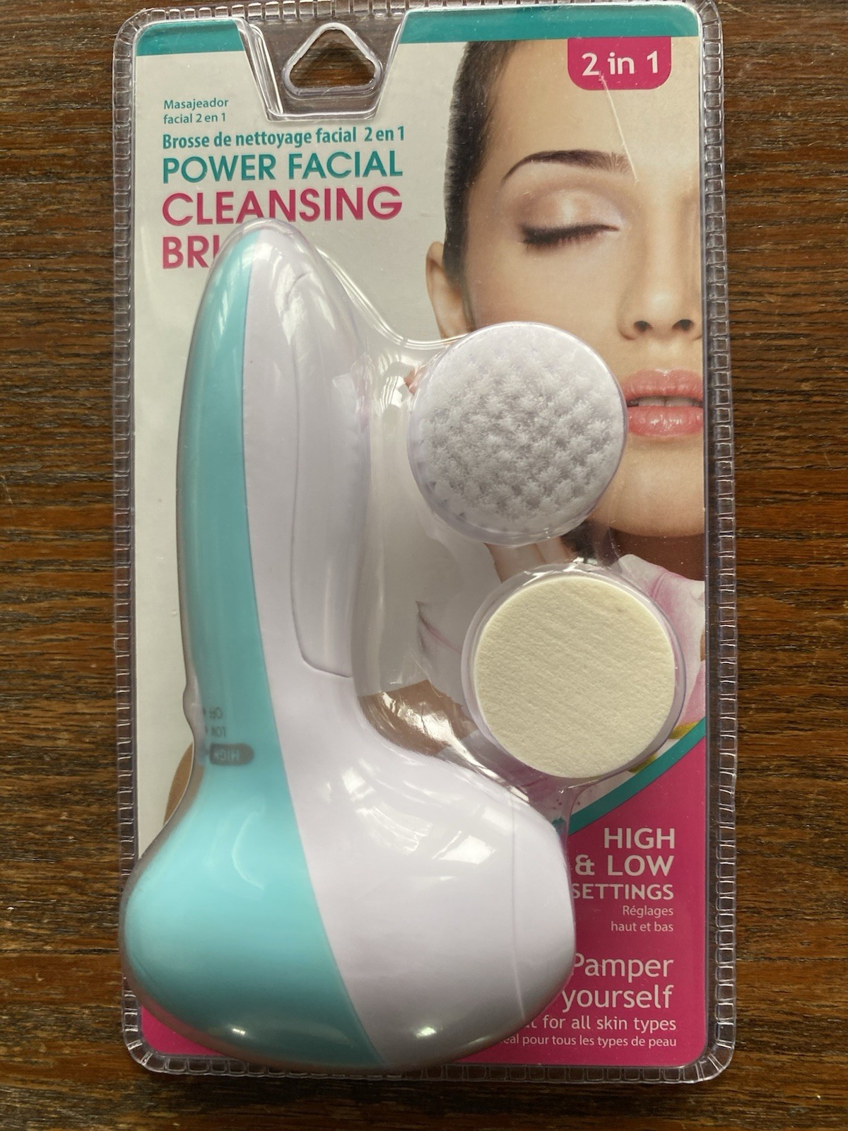 Jacent 2-in-1 Power Facial Cleansing Brush NEW SEALED