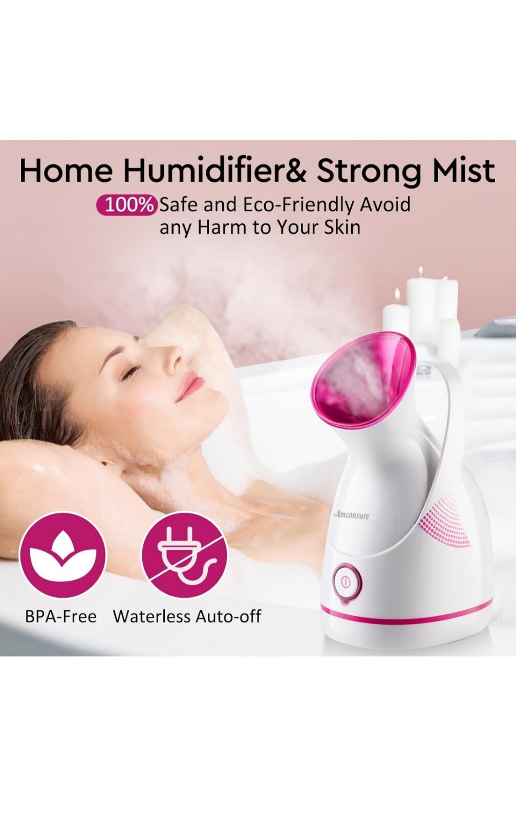 Nano Ionic Facial Steamer Face Pores Humidifier Warm Mist Home Sauna Dented Box