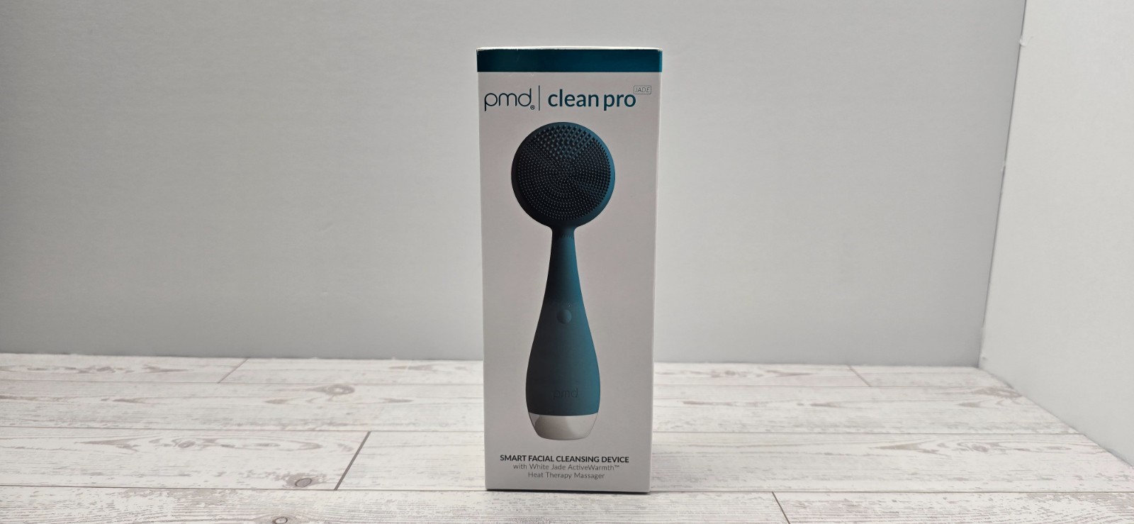 PMD Clean Pro Smart Facial Cleansing Device Jade Blue Silicone Brush New