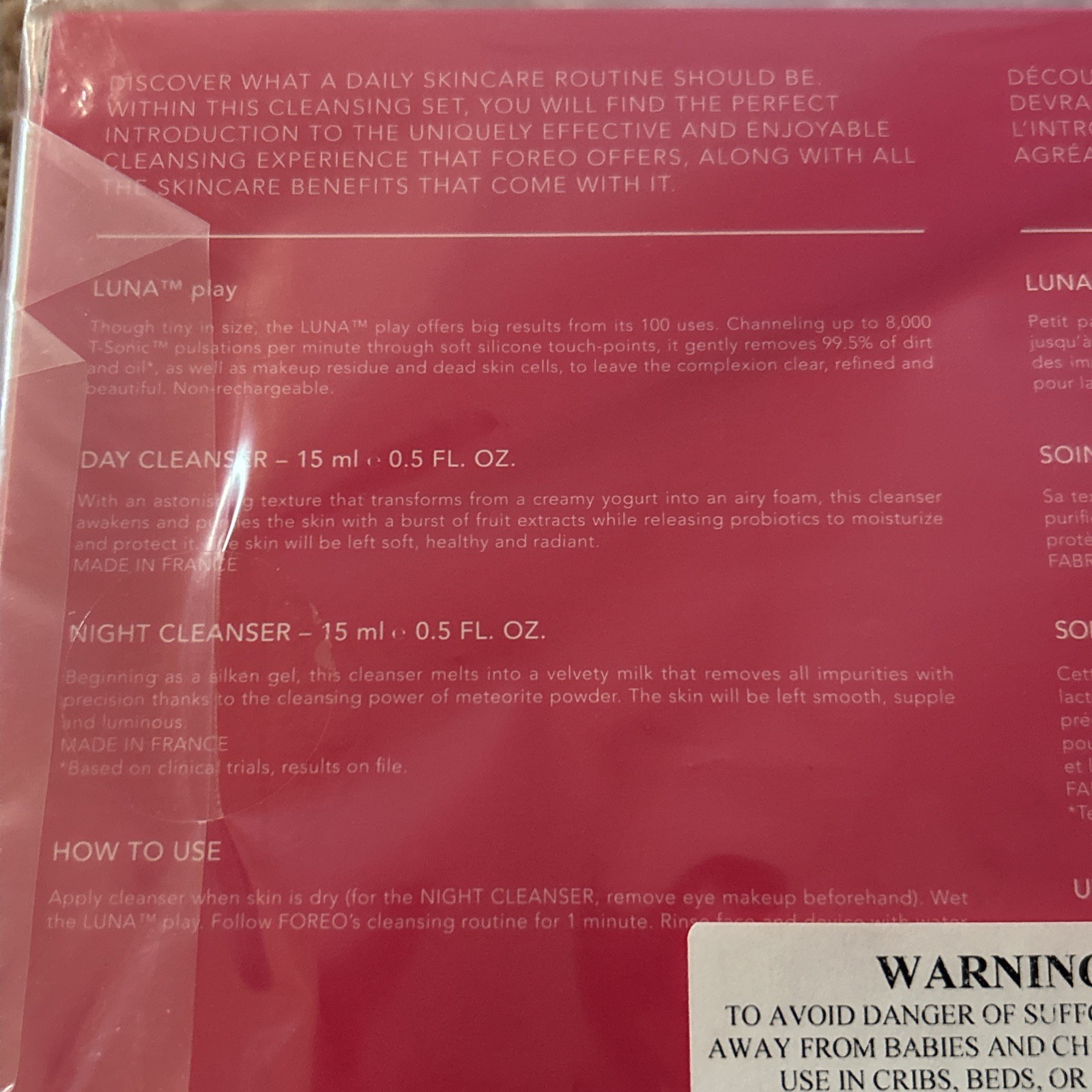Foreo Luna Play Cleansing Discovery Must-Haves 3 Pc Set – NEW IN BOX SEALED RARE