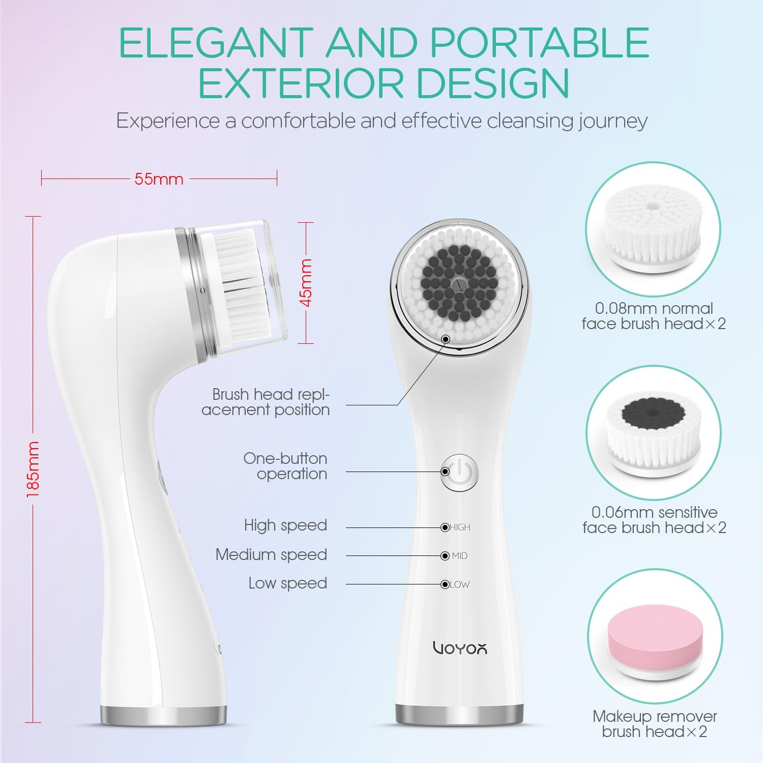 Facial Cleansing Brush Electric for Deep Skin Cleansing Face Scrubber Recharg…