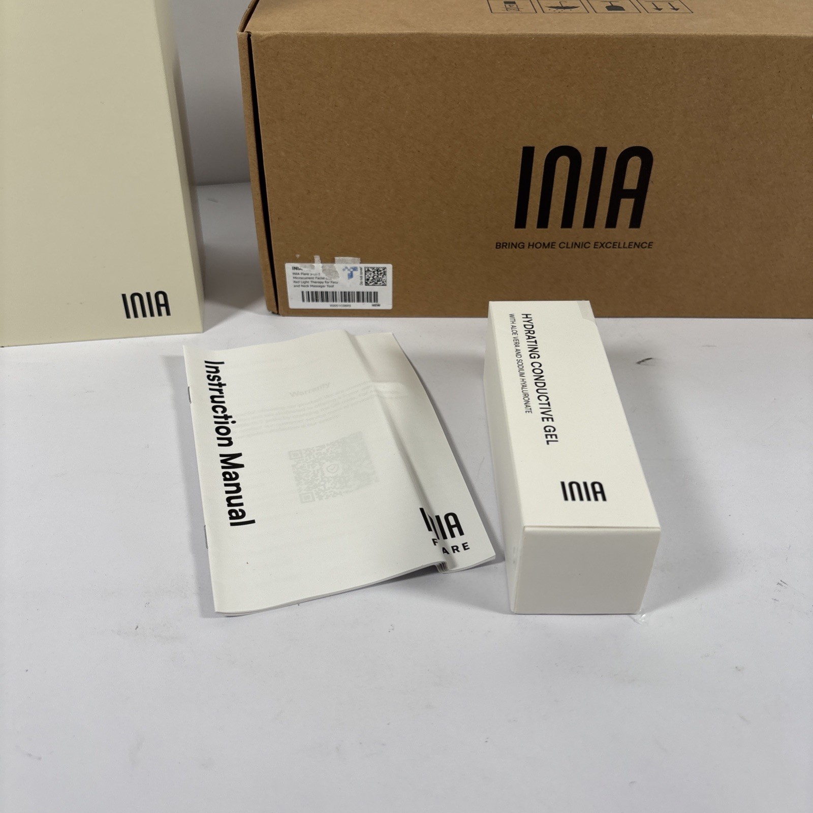 INIA Flare 3-in-1 Microcurrent Facial Device Red Light Therapy for Face and Neck