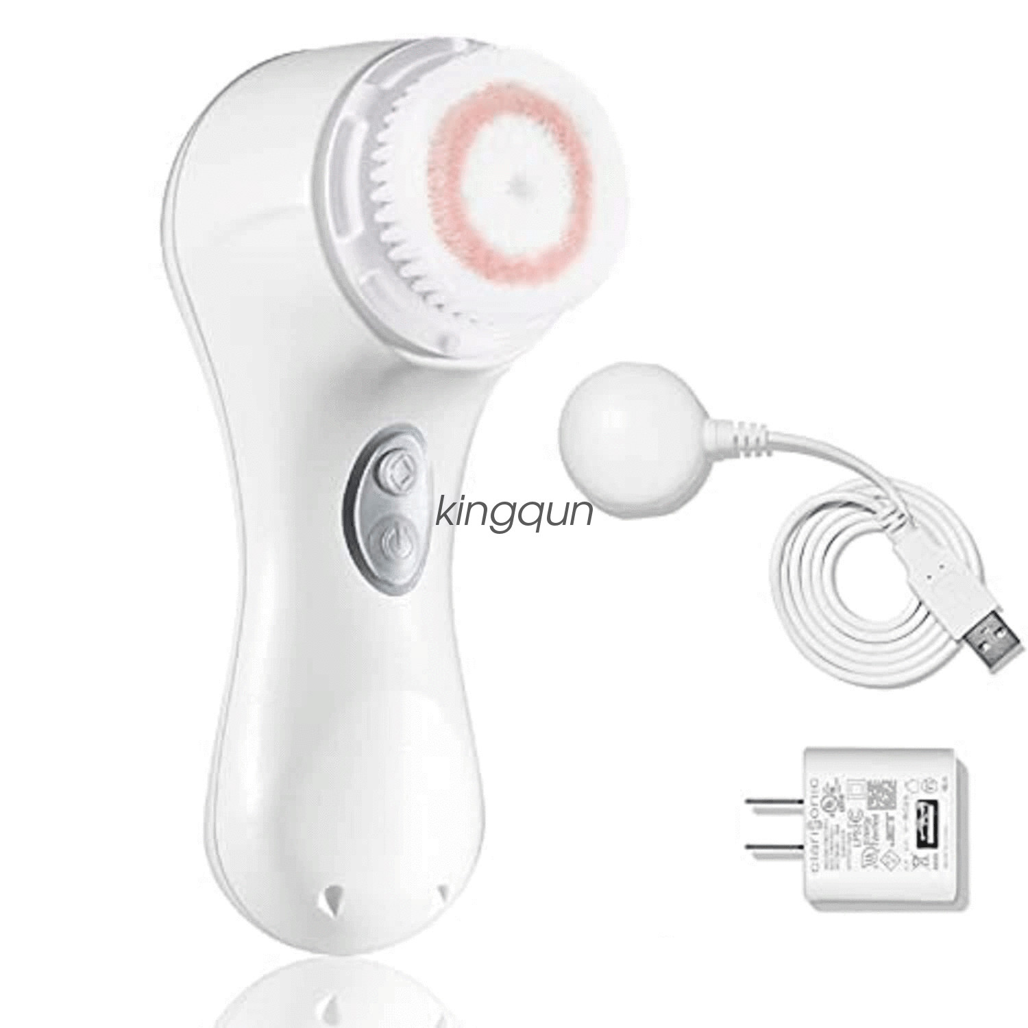 New Clarisonic Mia2 2-Speed Electric Face Cleanser Brush – White/Pink Full Kit