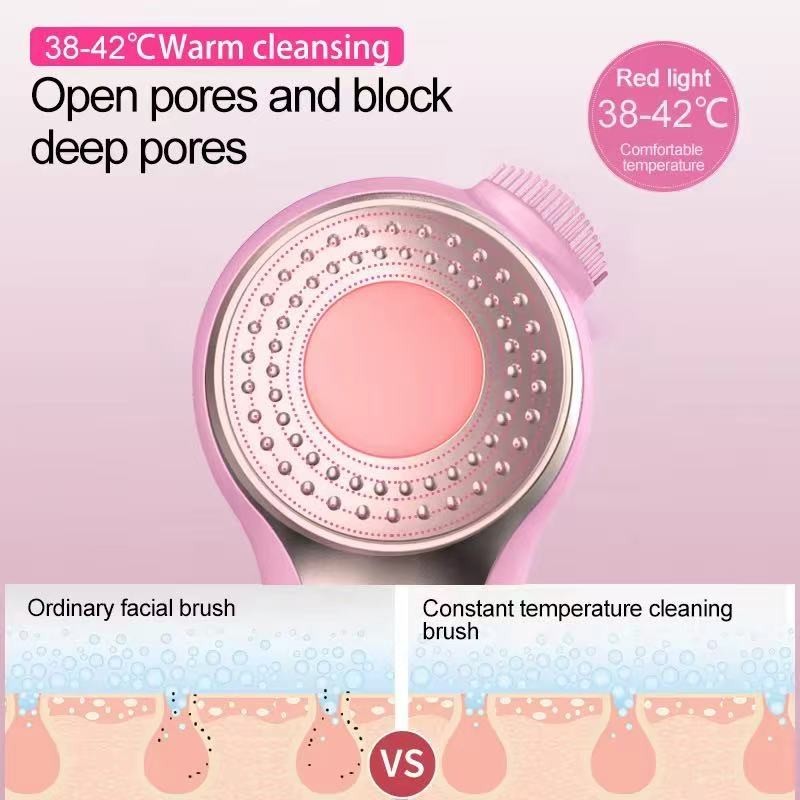 portable heating facial cleansing brush