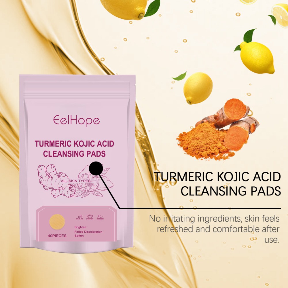 turmeric kojic acid mild cleansing pad for facial repair skin deep