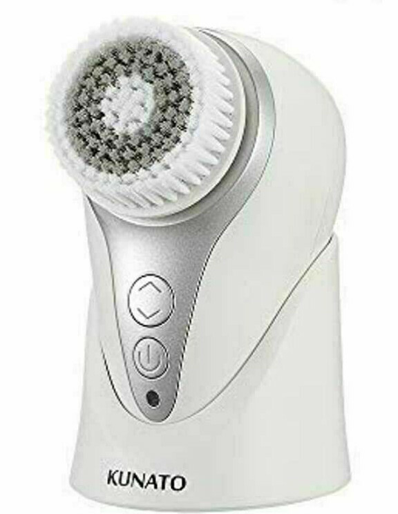 Sonic Facial Cleansing Brush 3 in 1 Mini Portable Vibration White Kunato Lyos