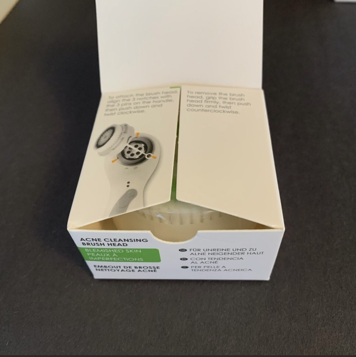 NIB 2 Clarisonic Acne Replacement Brush Heads Face Mia Prima Pro Smart Fit Pore