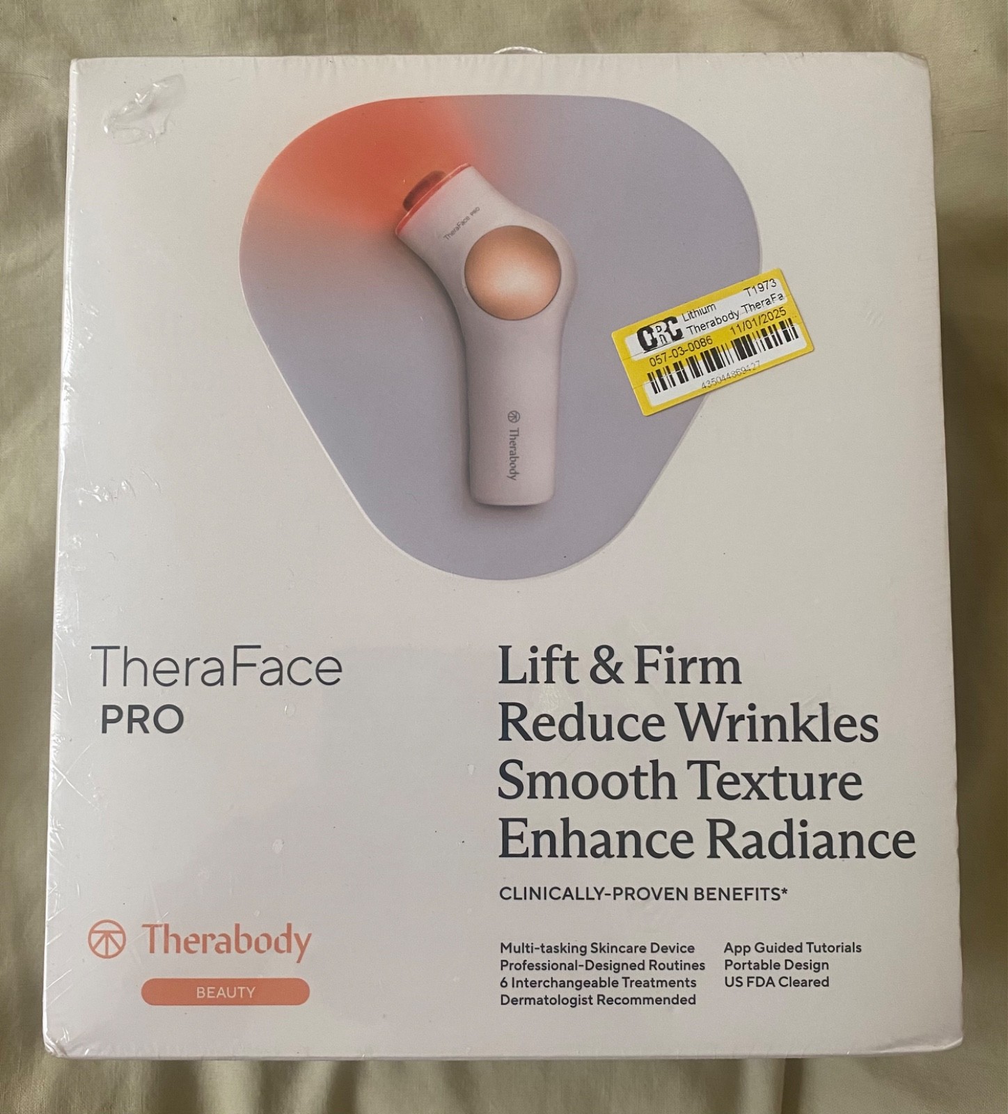 Therabody TheraFace PRO Facial Health Device – White (TF02220-01). New Sealed !