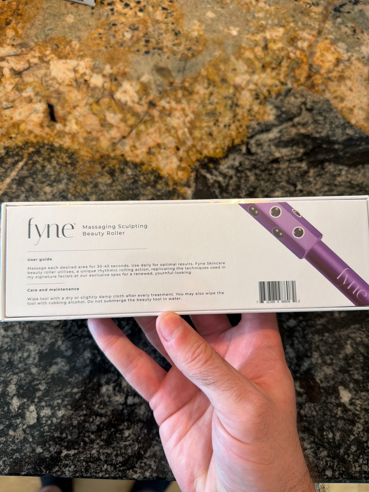 Fyne Massaging Sculpting Beauty Roller Facial Device Purple New Skincare