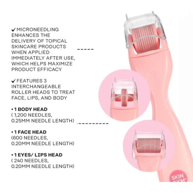 Skin Gym Face + Body Micro-roller Set New in Box