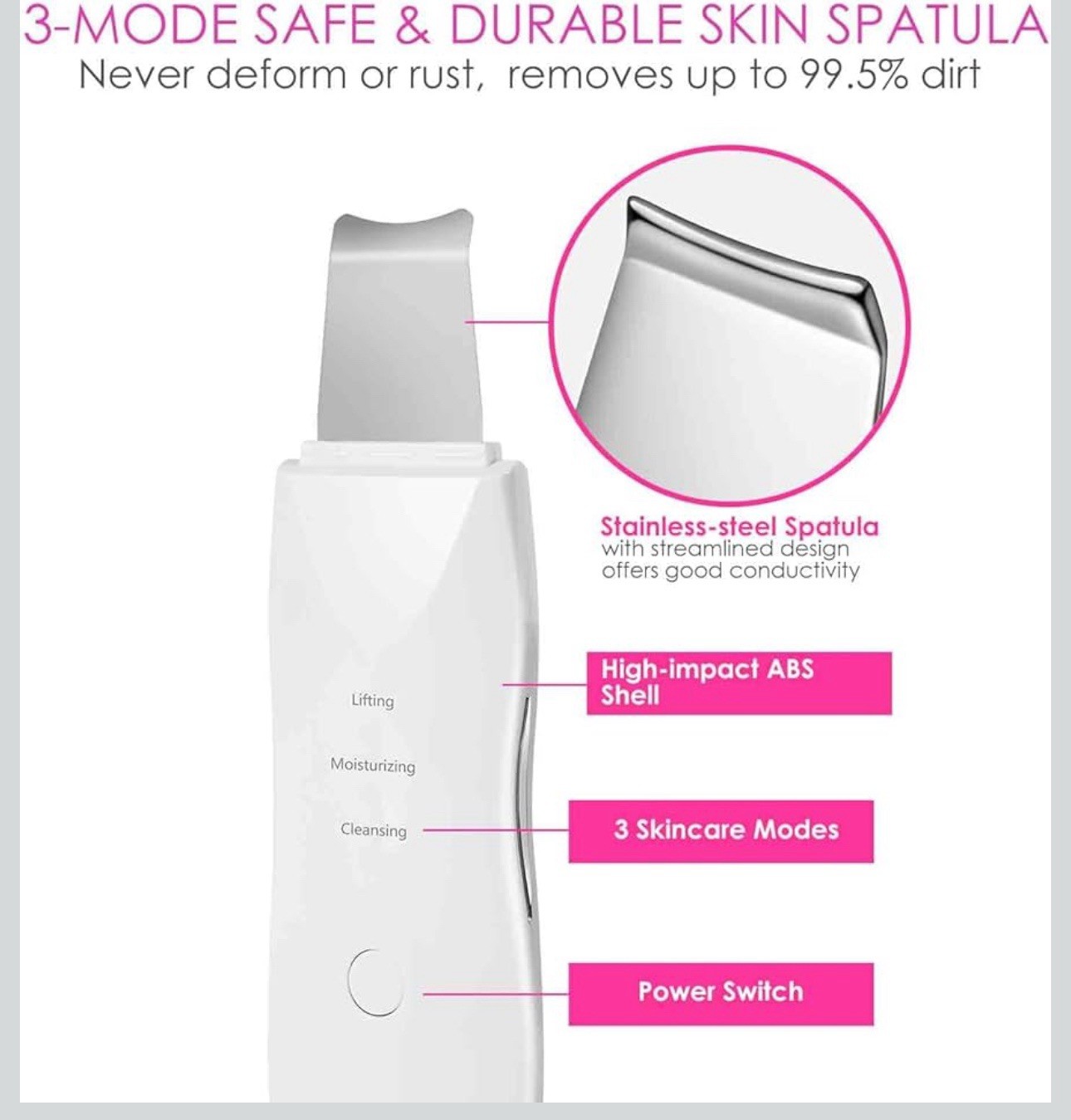 Sonic Facial Cleanser Exfoliate Blackheads Deep Cleansing Pore Cleaner Device