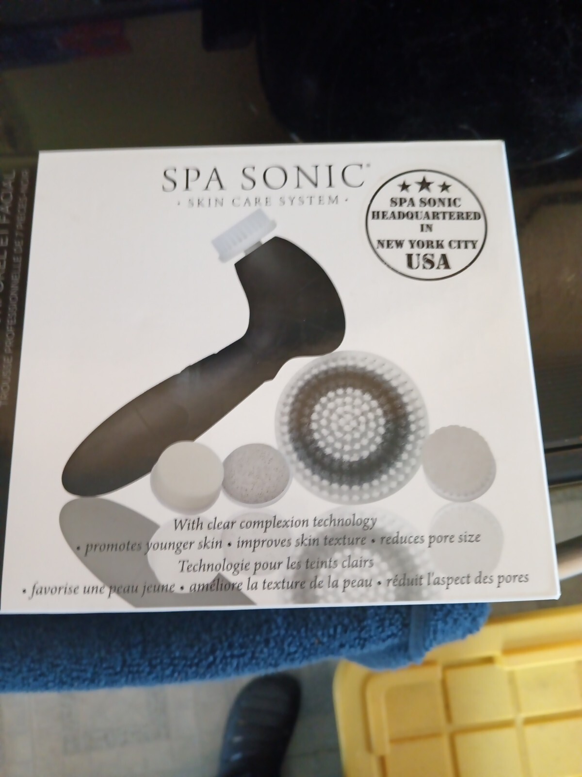 Spa Sonic Skin Care System Face & Body Polisher Professional Kit, Black