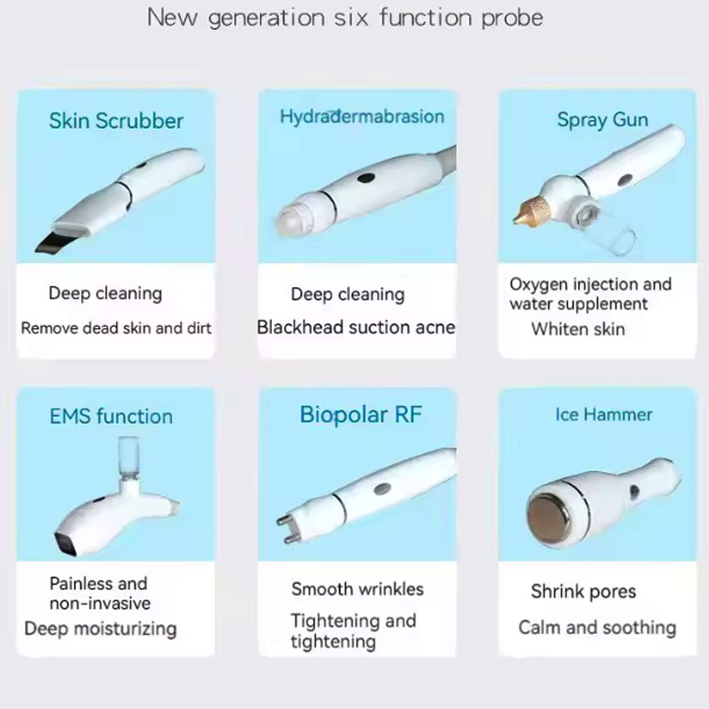 Peeling Facial Machine Skin Care Hydra Dermabrasionl Machine 6 in 1