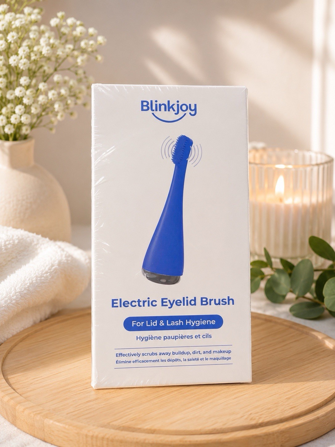 Blinkjoy Electric Eyelid Hygiene Facial Brush, Lid & Lash Cleaner, Blue