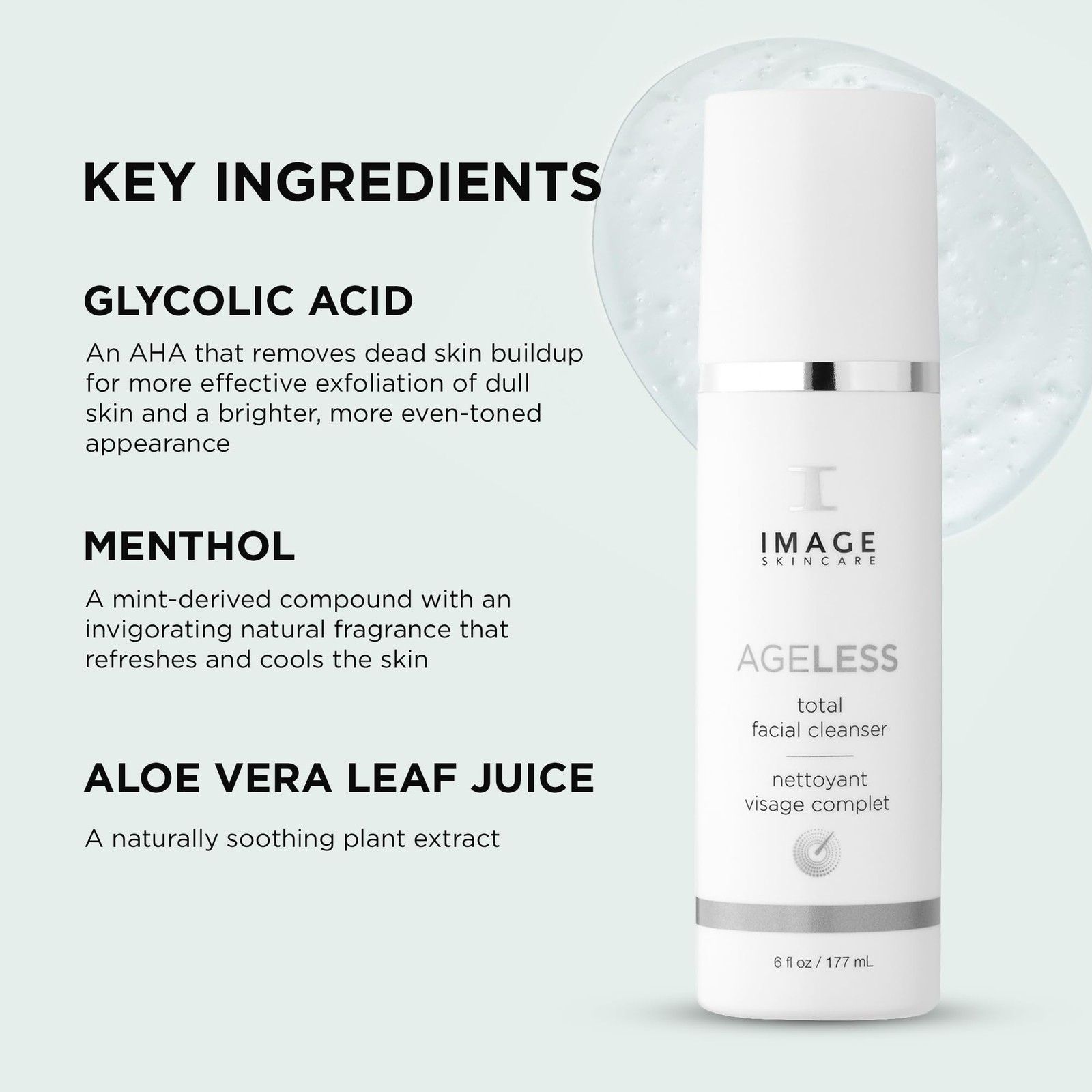 IMAGE Skincare, AGELESS Total Facial Cleanser, 6 Ounce (Pack of 1), multi