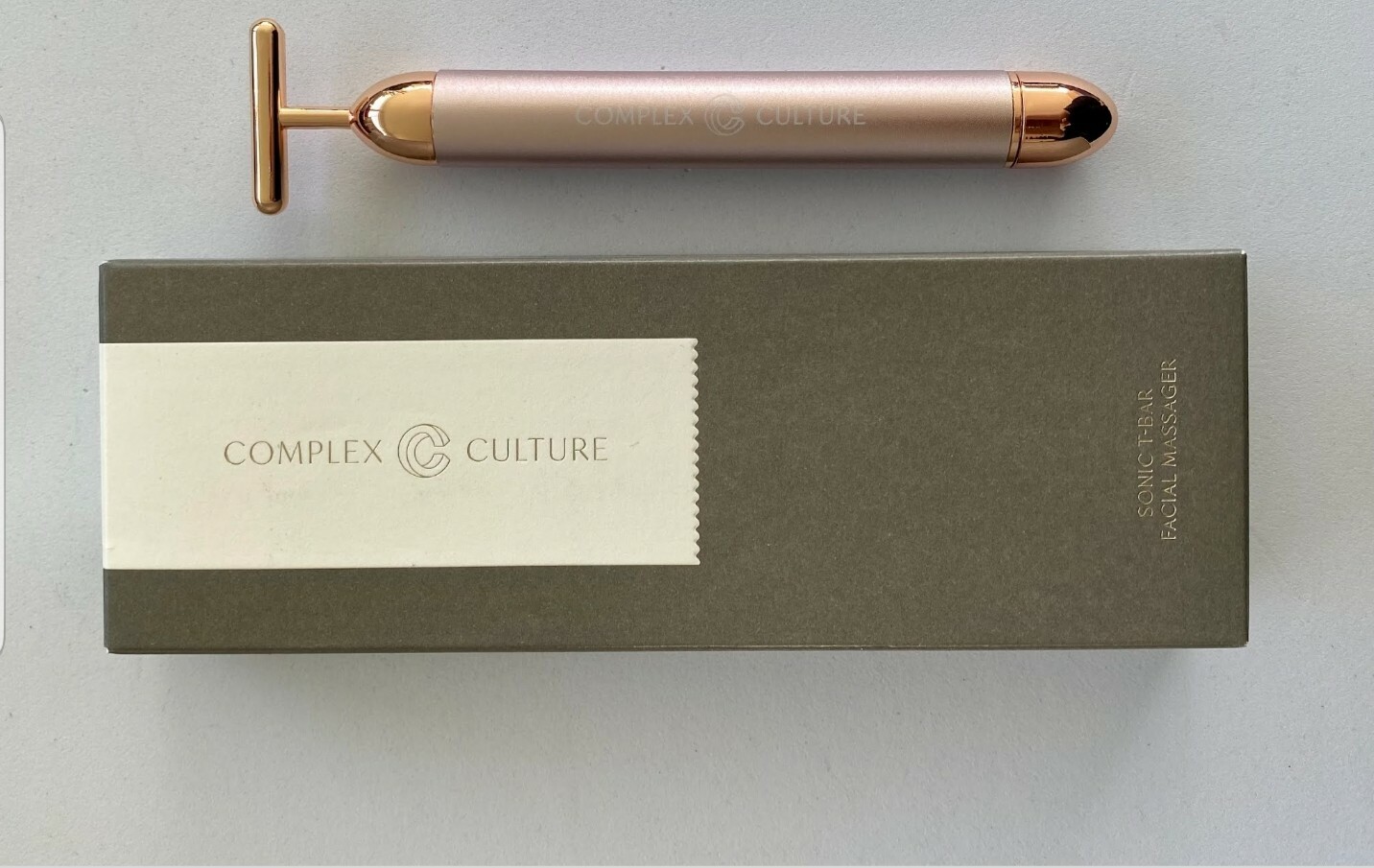 complex culture beauty sonic T bar facial massager
