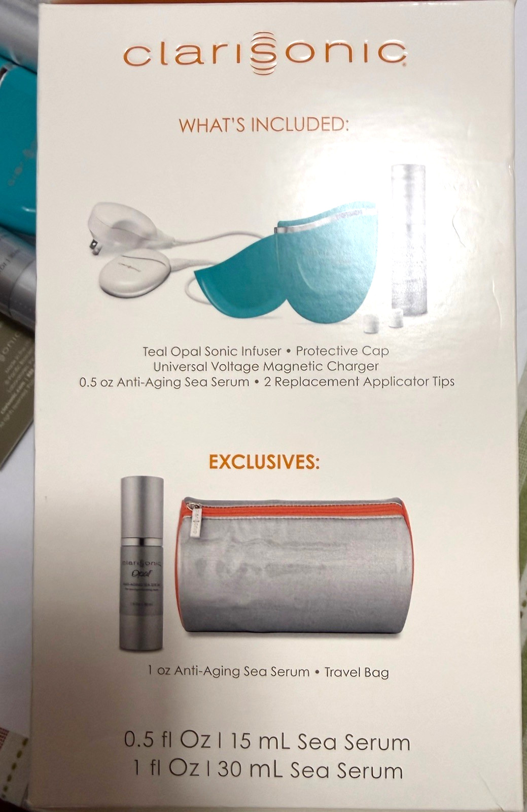 Clarisonic OPAL Sonic Skin Infusion System Anti Aging BONUS Package Extra Serum