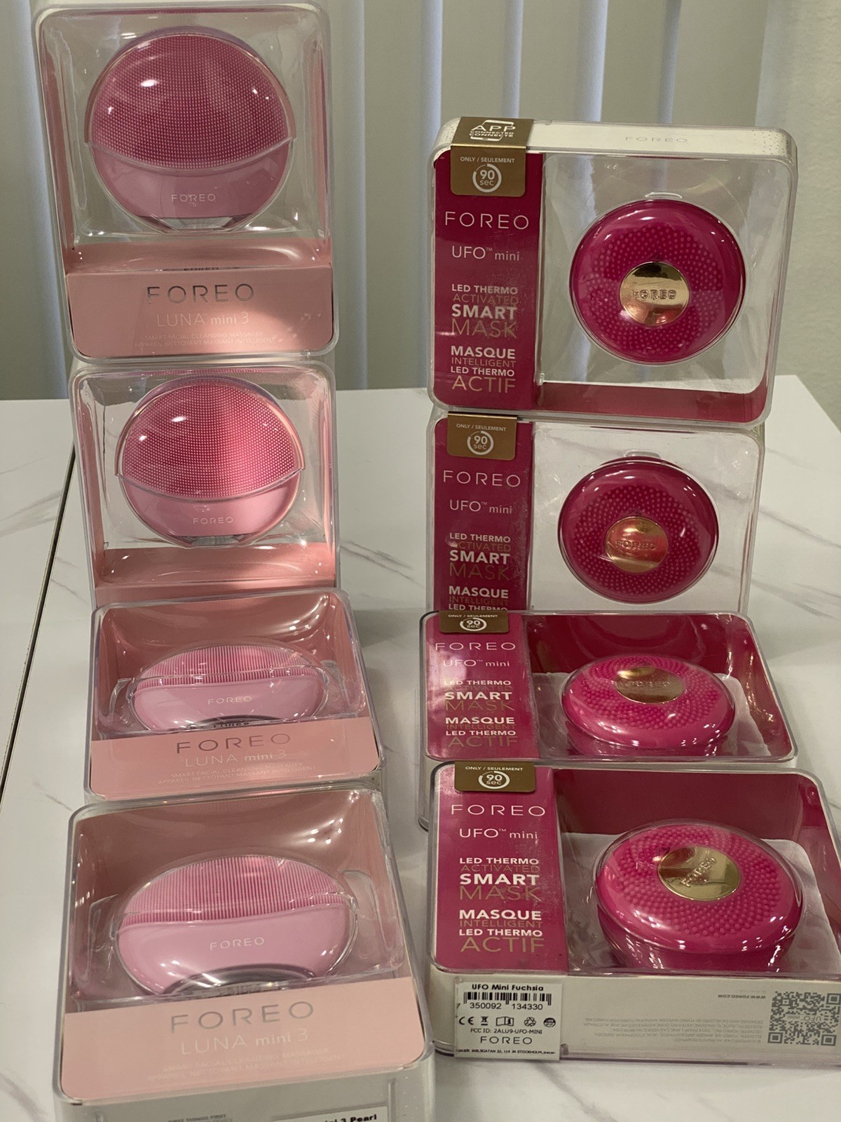 Lot Of 8 FOREO LUNA Mini 3 & UFO Mini Smart Facial Cleansing Brush Massager NEW