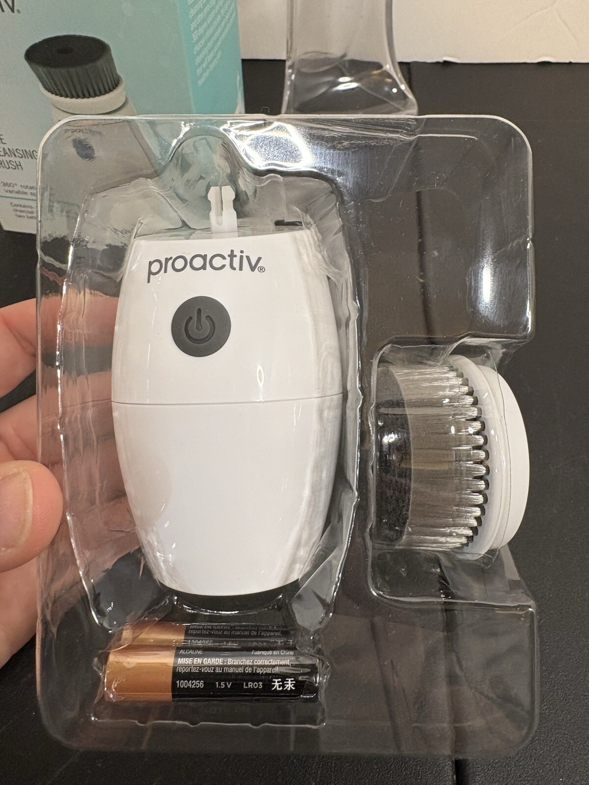 Proactiv Pore Cleansing Brush Charcoal Bristle Head Brush 360 Rotation NIB