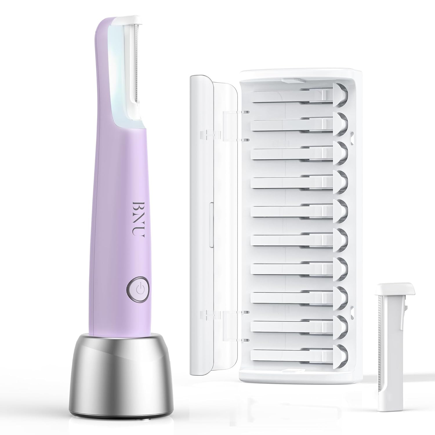 Dermaplaning Tool for Face, Dermaplane Razor for Women Face LED Light Facial Exf