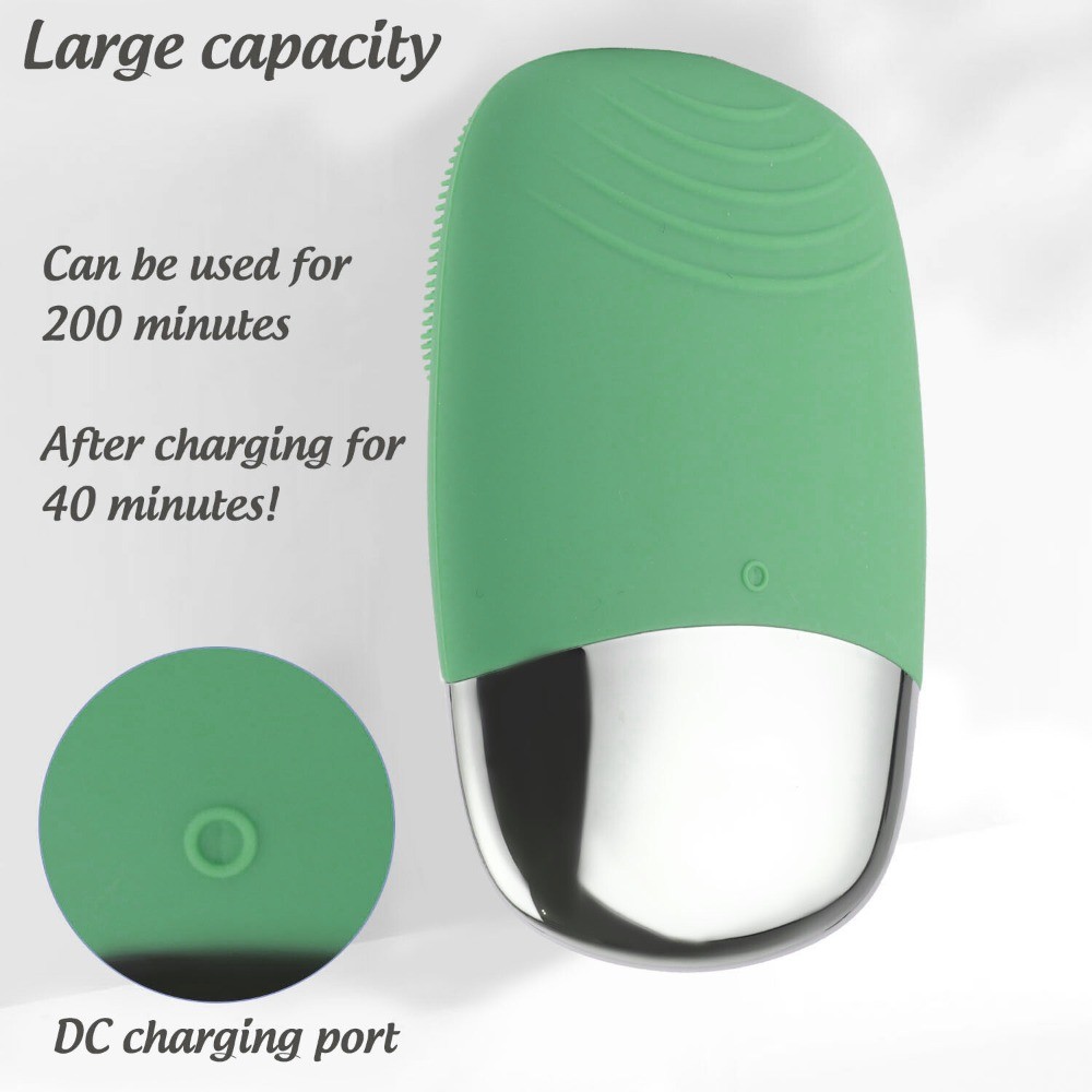 Electric Silicone Brush Skin Cleaning Facial Skin Care Waterproof Massager US