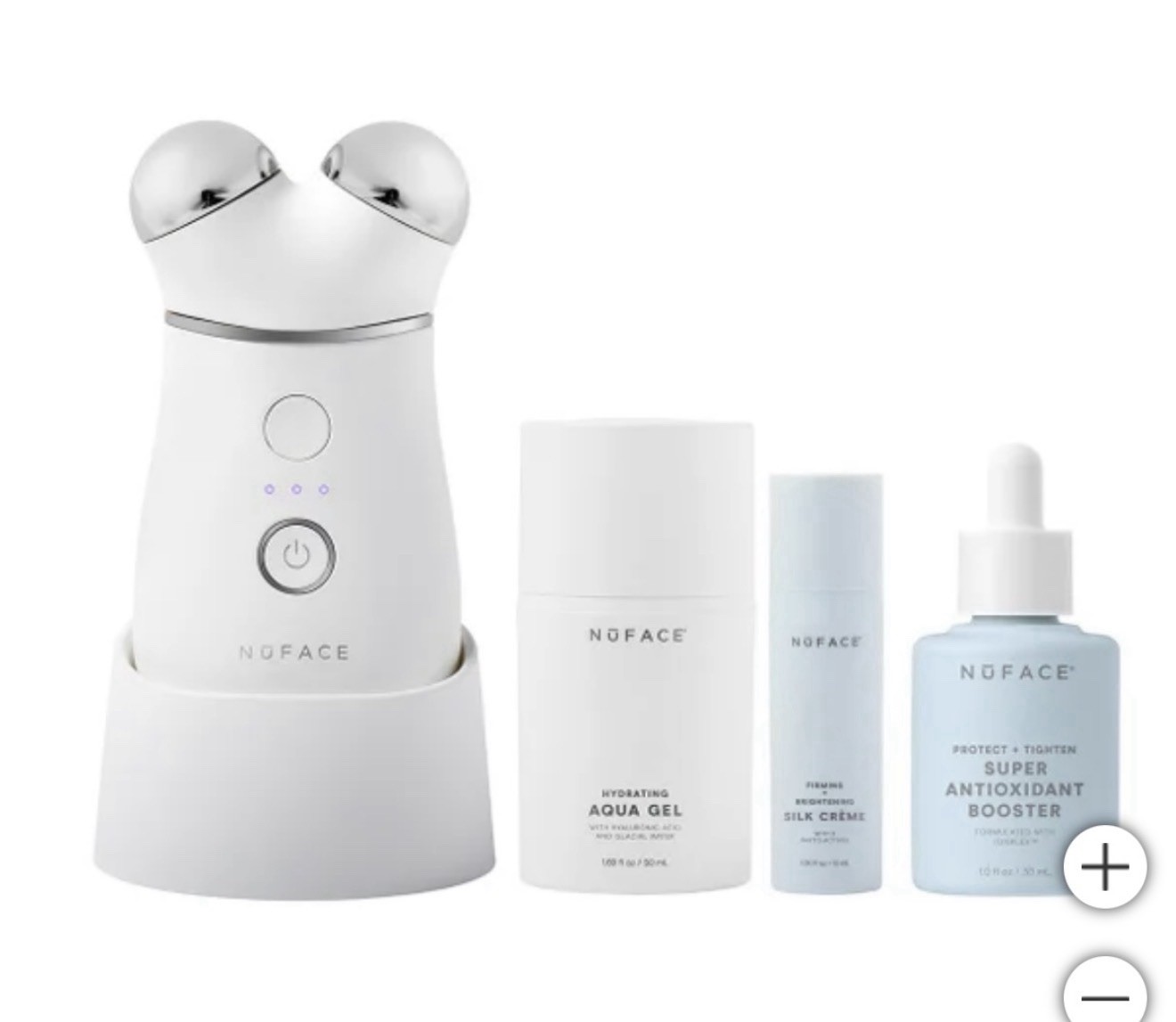 NUFACE Trinity + Facial Toning Device Starter Kit +Bonus Super Antioxidant Serum