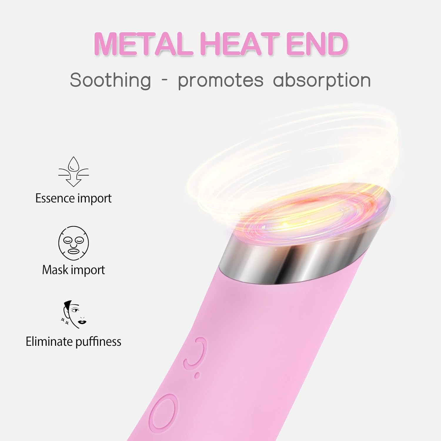 Facial Cleansing Brush, Rechargeable Silicone Face Scrubber with Heat Massage En