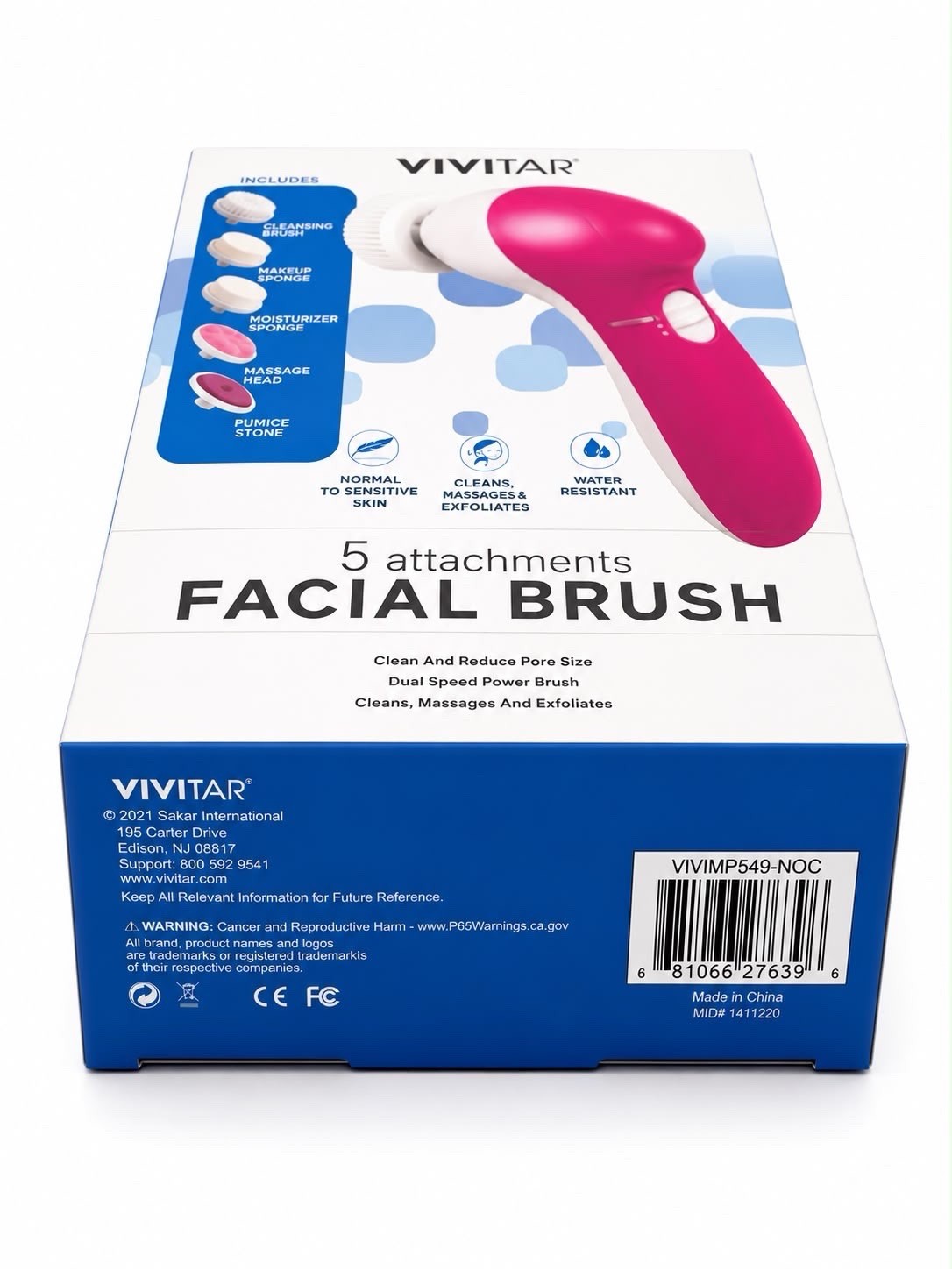 5 Attachments Facial Brush Electric
