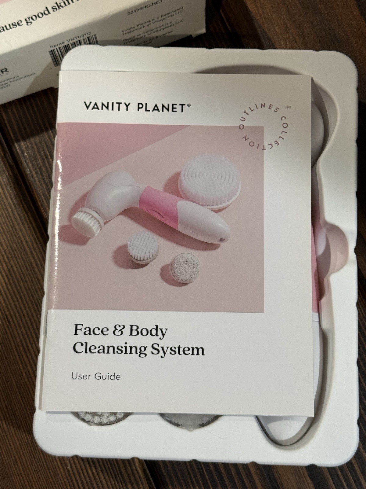 Vanity Planet Face & Body Cleansing System New Open Box White & Pink