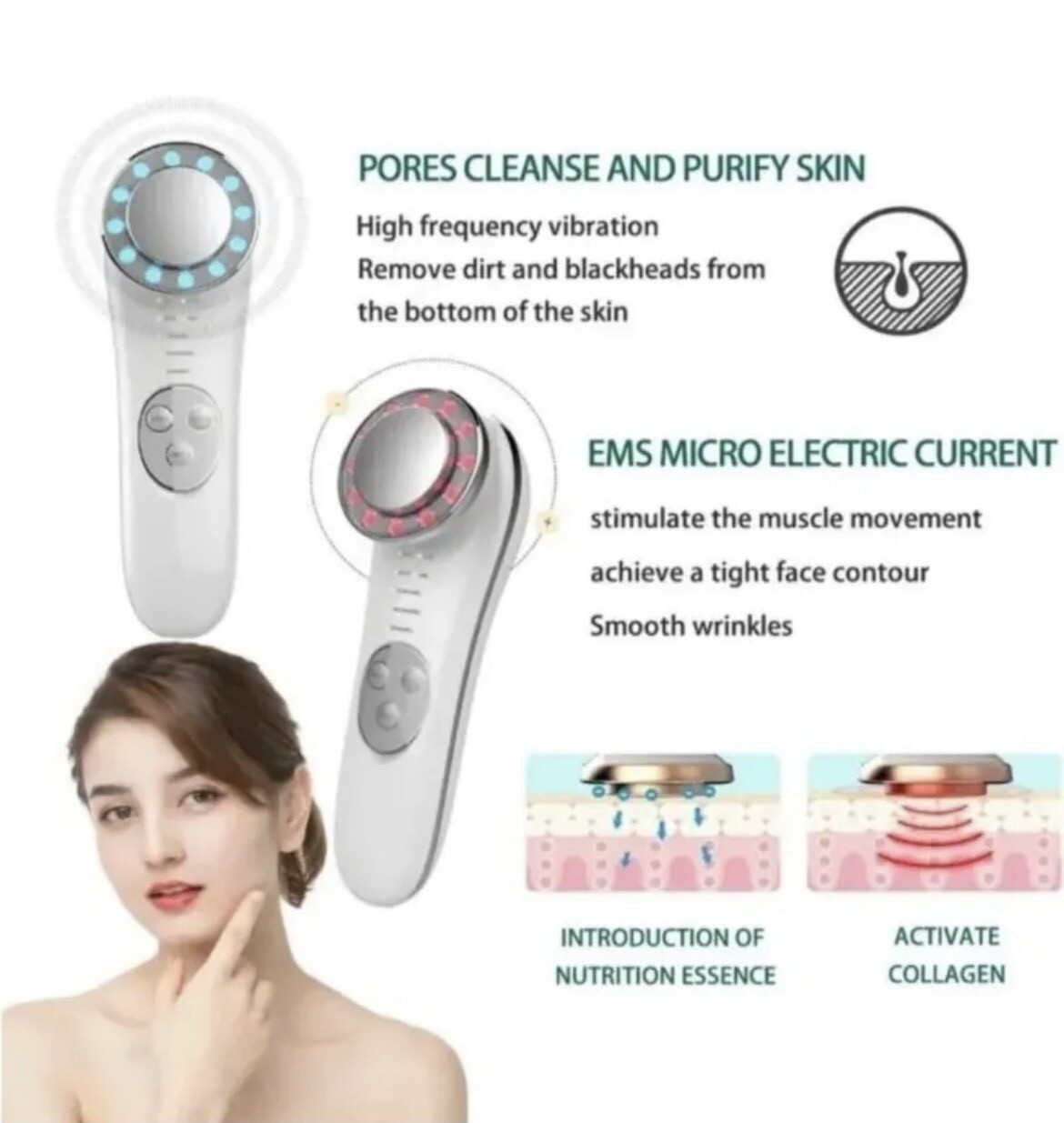 Cleansing Optical Rejuvenation Device ES-1022 Facial Massager