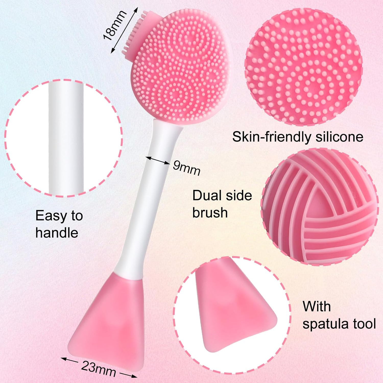 Silicone Face Scrubber Face Mask Brush Exfoliating Lip Cleansing Facial Cleansin